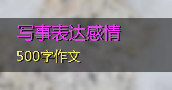 写事表达感情500字作文的相关图片