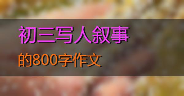 初三写人叙事的800字作文的相关图片