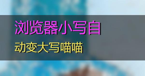 浏览器小写自动变大写的相关图片