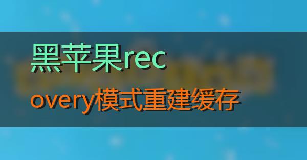 黑苹果recovery模式重建缓存的相关图片