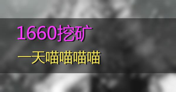 1660挖矿一天的相关图片