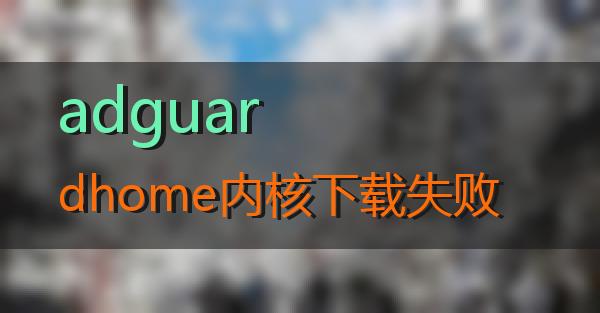 adguardhome内核下载失败的相关图片