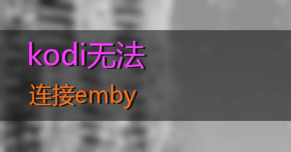 kodi无法连接emby的相关图片