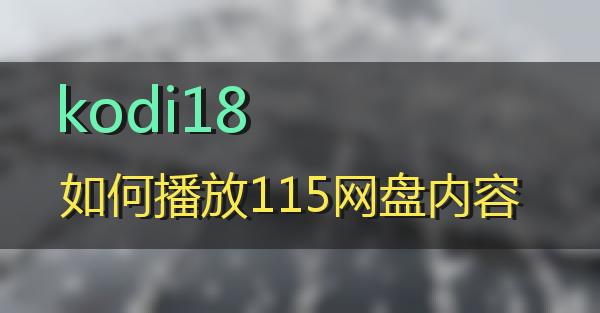 kodi18如何播放115网盘内容的相关图片