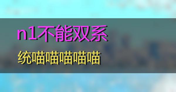 n1不能双系统的相关图片