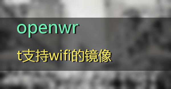 openwrt支持wifi的镜像的相关图片