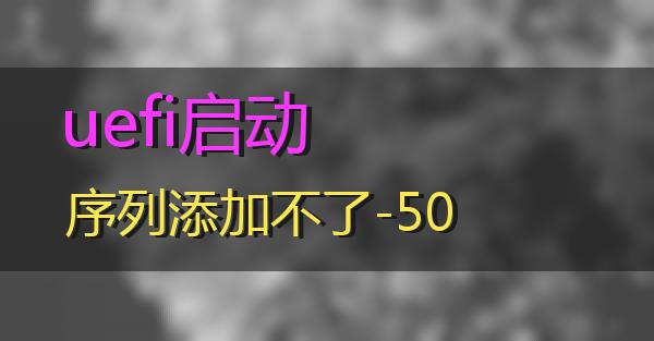 uefi启动序列添加不了-50的相关图片