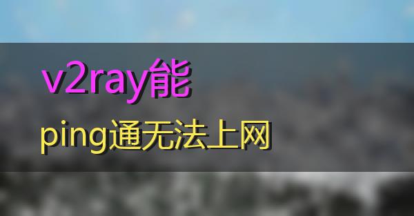 v2ray能ping通无法上网的相关图片