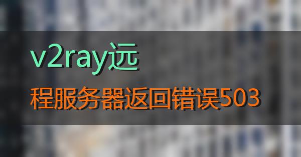 v2ray远程服务器返回错误503的相关图片