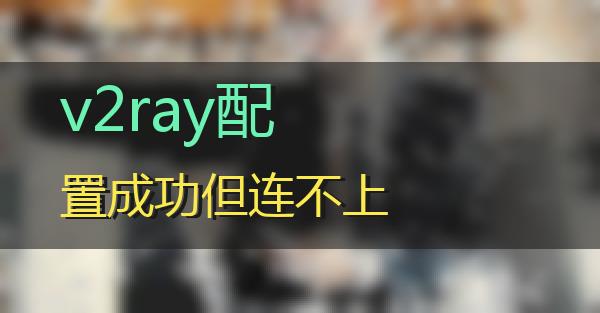 v2ray配置成功但连不上的相关图片